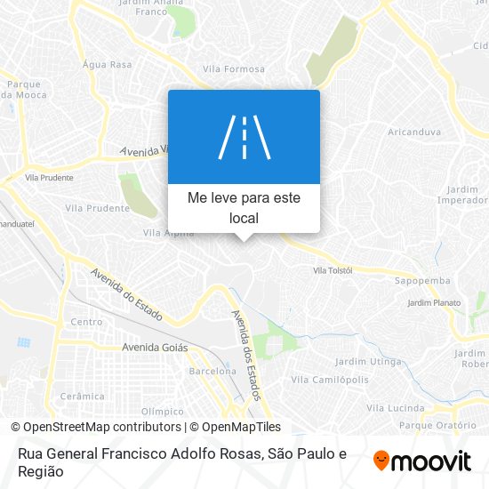 Rua General Francisco Adolfo Rosas mapa