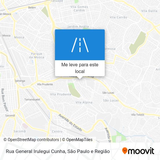 Rua General Irulegui Cunha mapa
