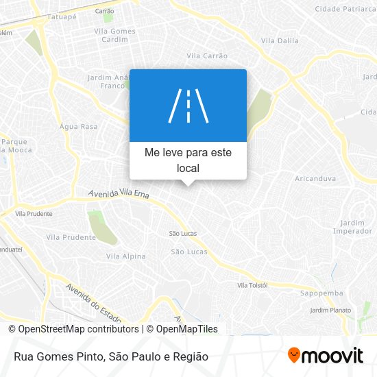 Rua Gomes Pinto mapa