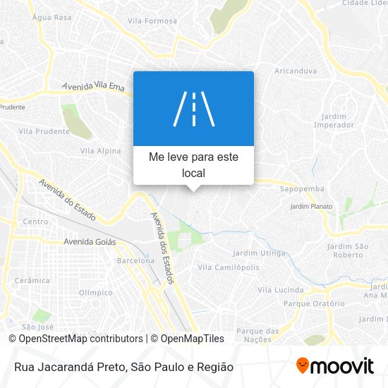 Rua Jacarandá Preto mapa