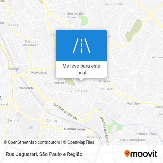 Rua Jaguarari mapa