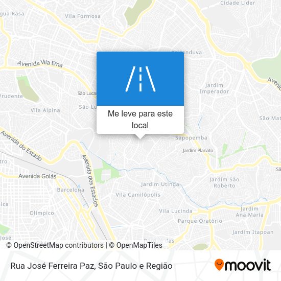 Rua José Ferreira Paz mapa