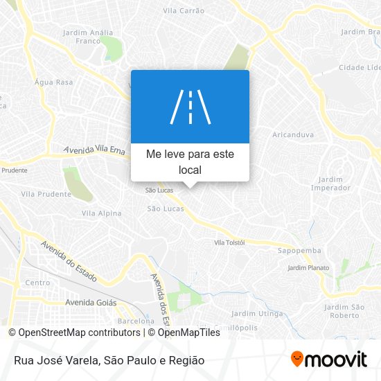 Rua José Varela mapa