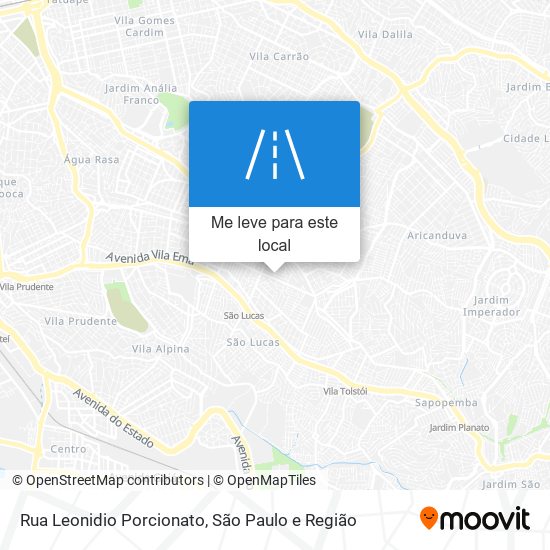 Rua Leonidio Porcionato mapa