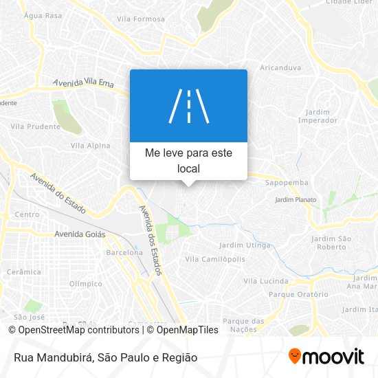 Rua Mandubirá mapa