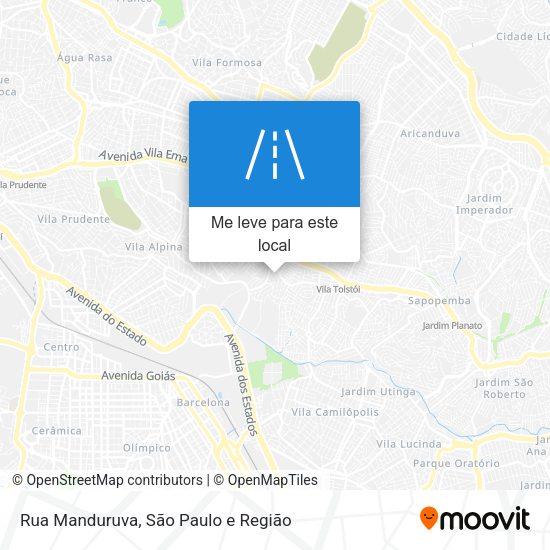 Rua Manduruva mapa