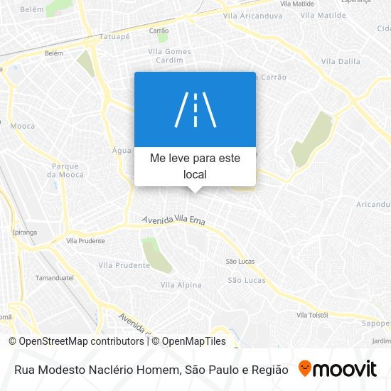 Rua Modesto Naclério Homem mapa