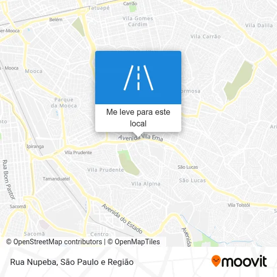 Rua Nupeba mapa