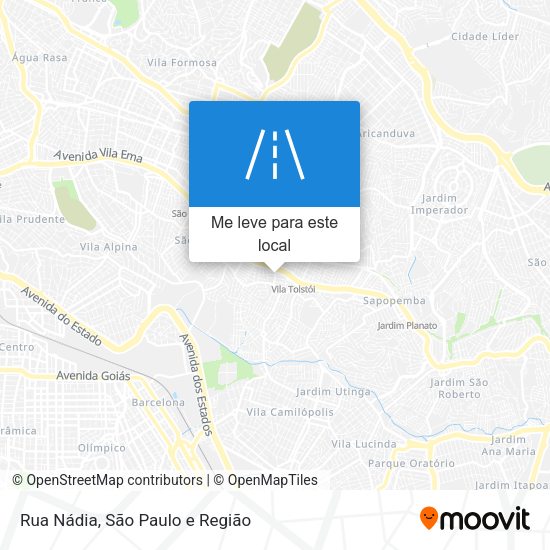 Rua Nádia mapa