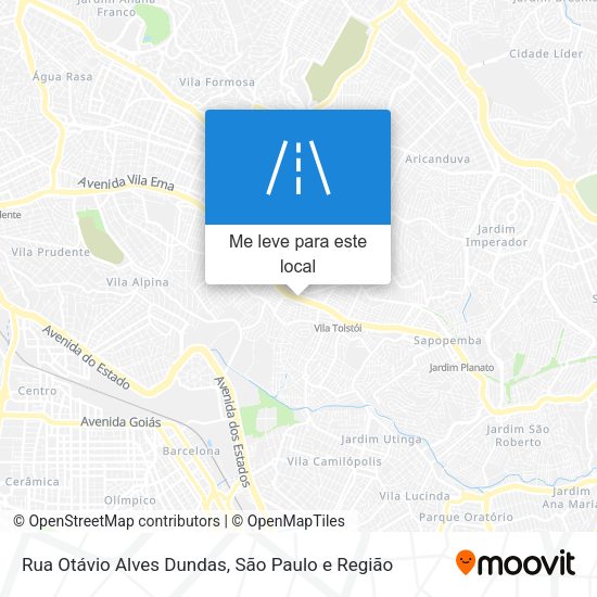 Rua Otávio Alves Dundas mapa