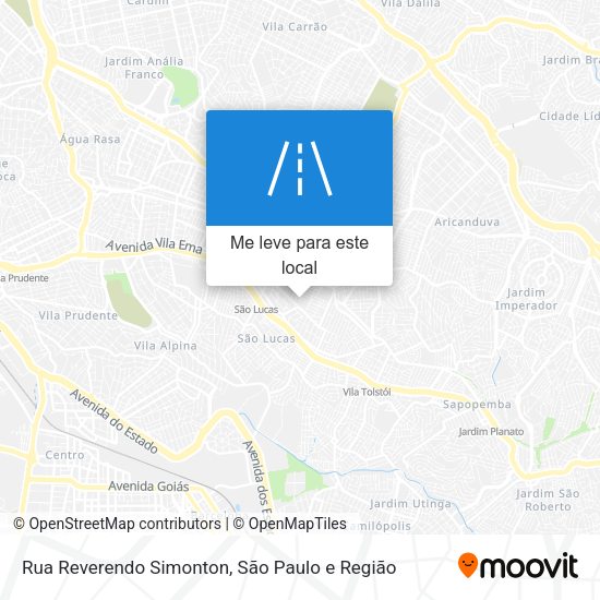 Rua Reverendo Simonton mapa