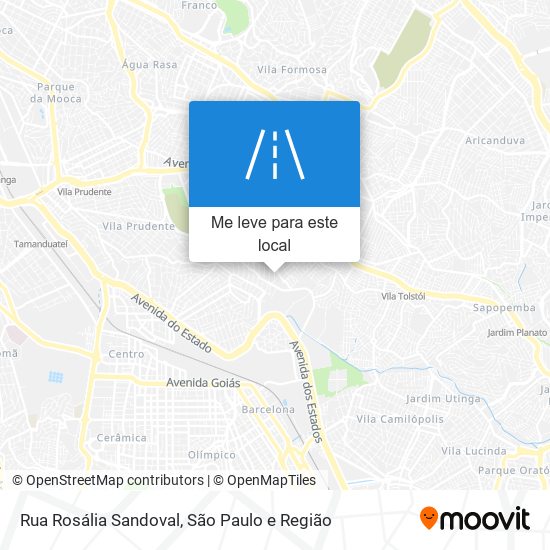 Rua Rosália Sandoval mapa