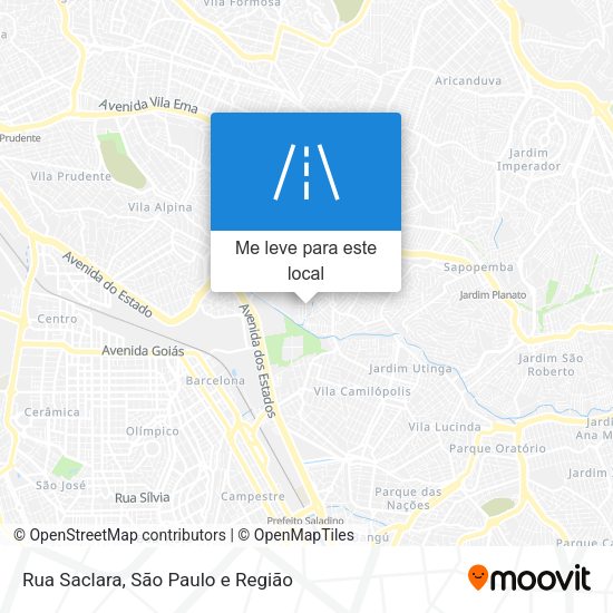 Rua Saclara mapa