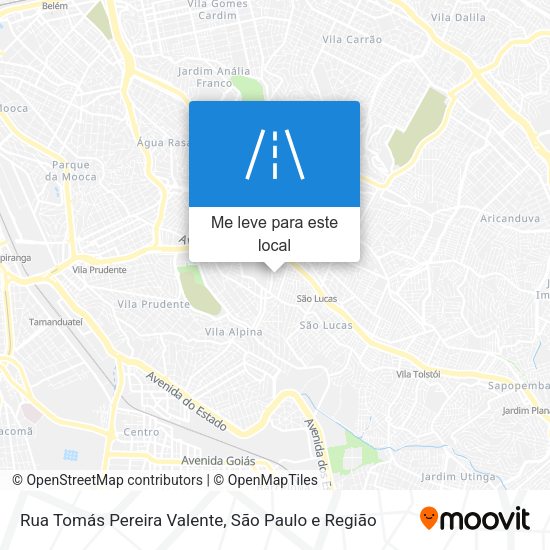 Rua Tomás Pereira Valente mapa