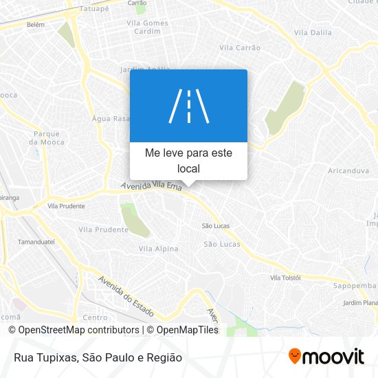 Rua Tupixas mapa
