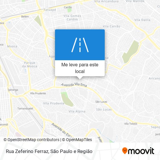 Rua Zeferino Ferraz mapa