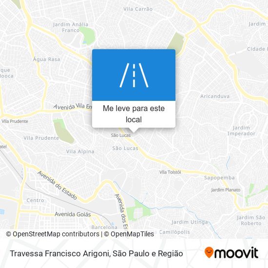 Travessa Francisco Arigoni mapa