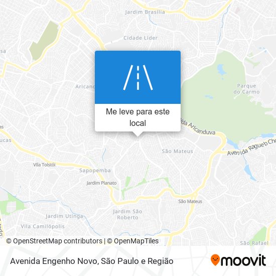 Avenida Engenho Novo mapa