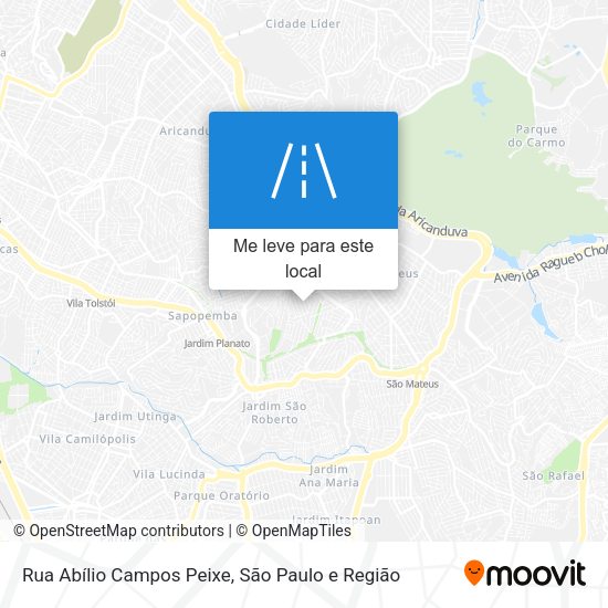 Rua Abílio Campos Peixe mapa