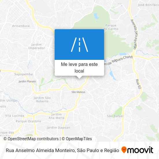 Rua Anselmo Almeida Monteiro mapa