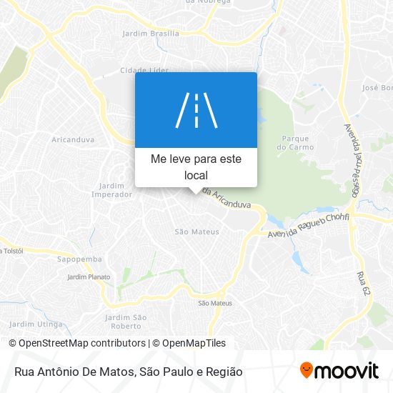 Rua Antônio De Matos mapa