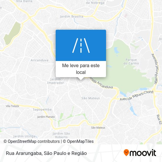 Rua Ararungaba mapa