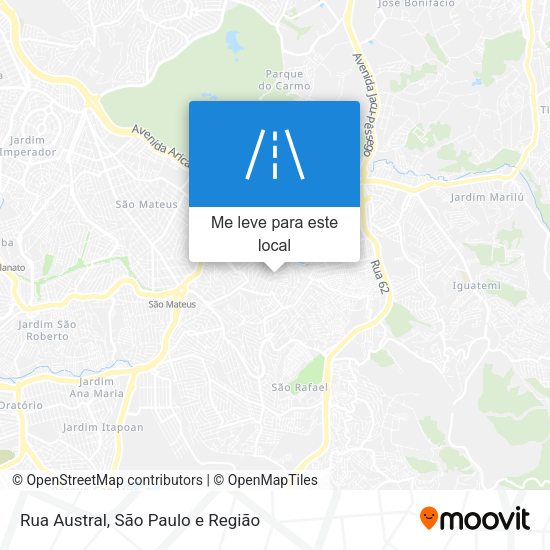 Rua Austral mapa