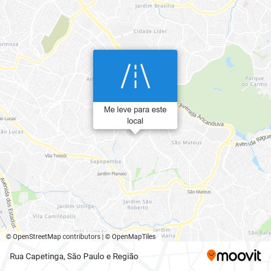 Rua Capetinga mapa