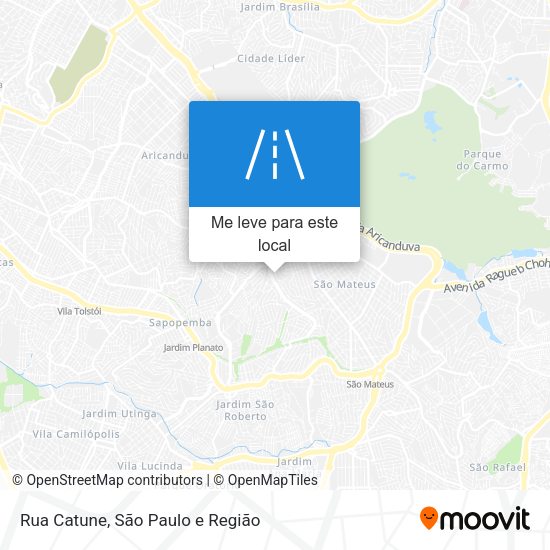 Rua Catune mapa