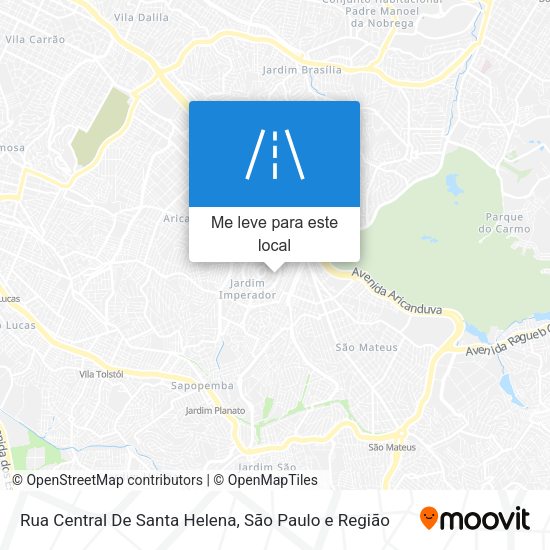 Rua Central De Santa Helena mapa