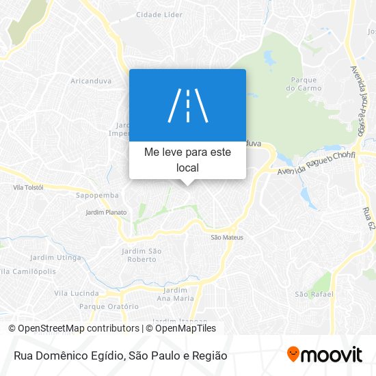 Rua Domênico Egídio mapa