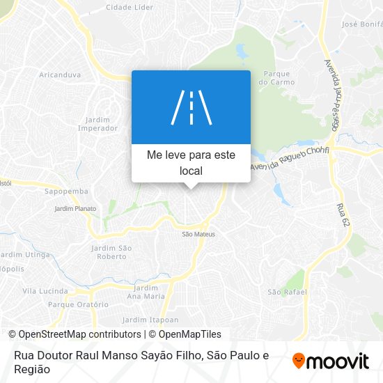 Rua Doutor Raul Manso Sayão Filho mapa