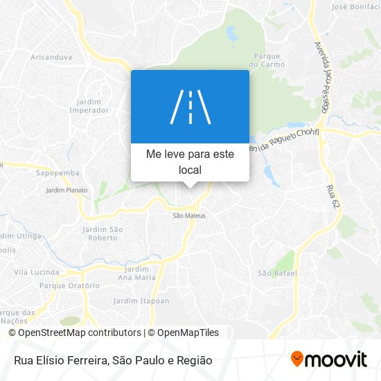 Rua Elísio Ferreira mapa