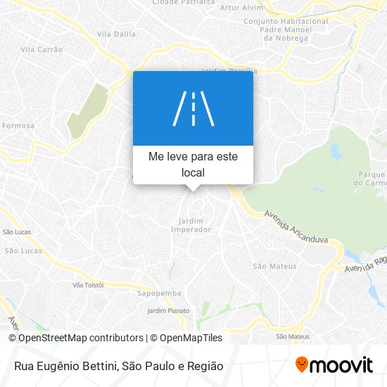 Rua Eugênio Bettini mapa