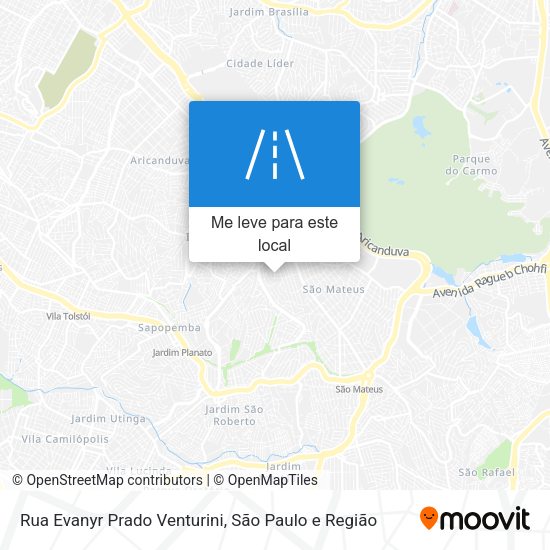 Rua Evanyr Prado Venturini mapa