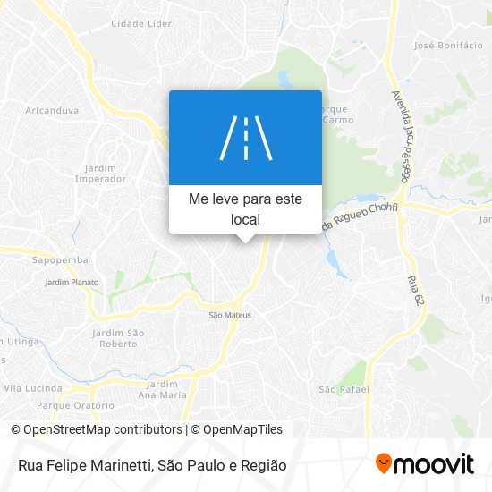 Rua Felipe Marinetti mapa