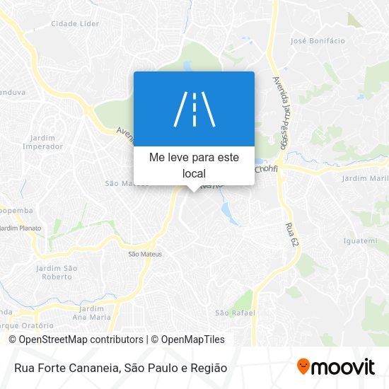Rua Forte Cananeia mapa