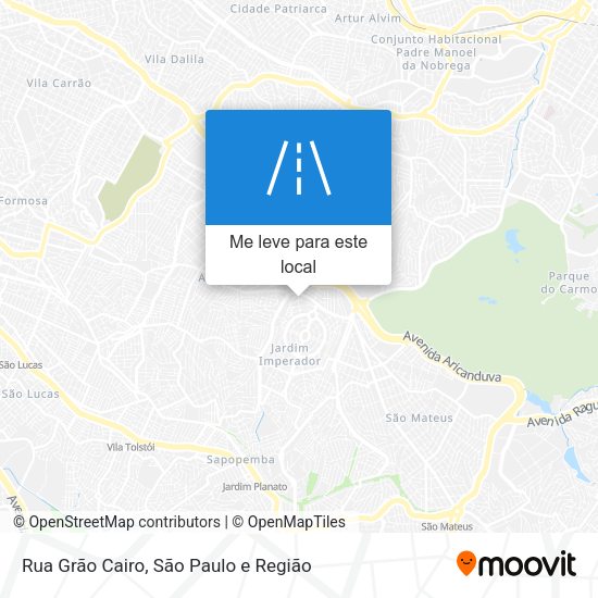 Rua Grão Cairo mapa