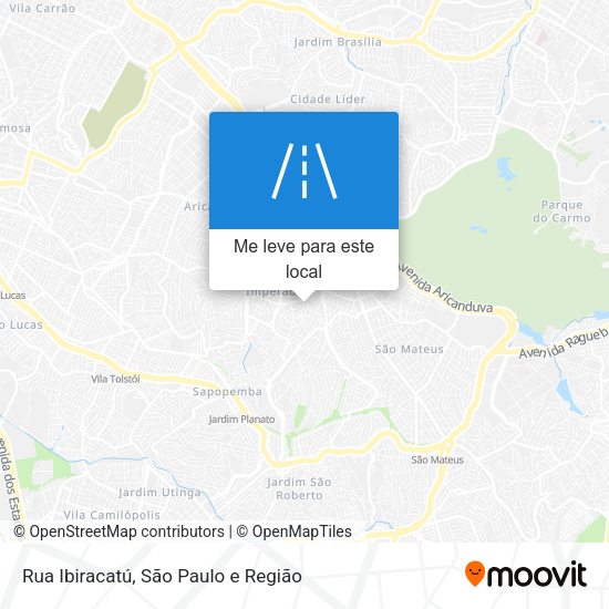 Rua Ibiracatú mapa