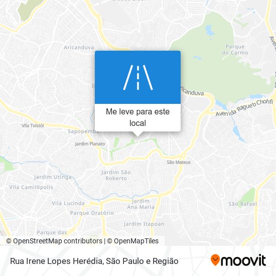 Rua Irene Lopes Herédia mapa