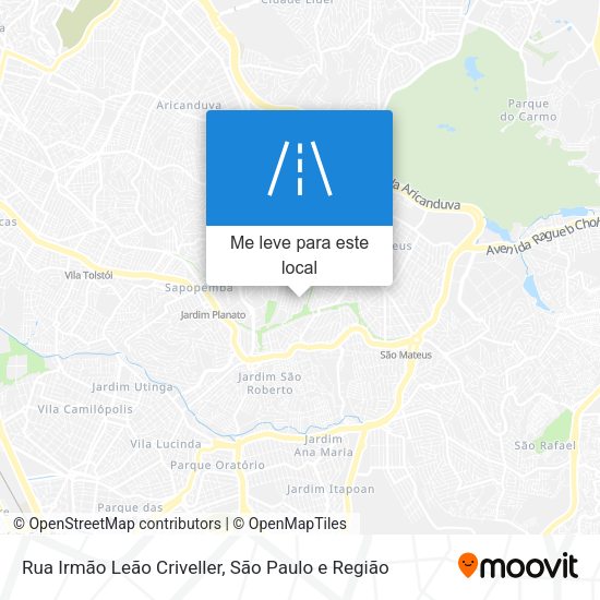 Rua Irmão Leão Criveller mapa