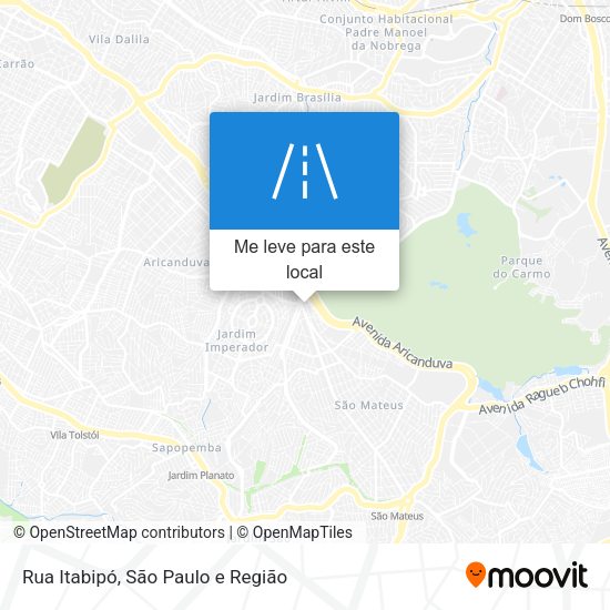 Rua Itabipó mapa