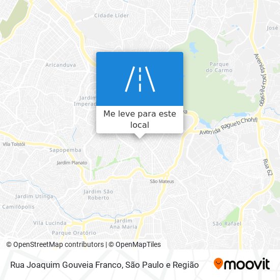 Rua Joaquim Gouveia Franco mapa