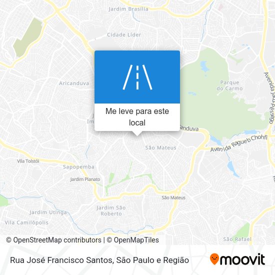 Rua José Francisco Santos mapa