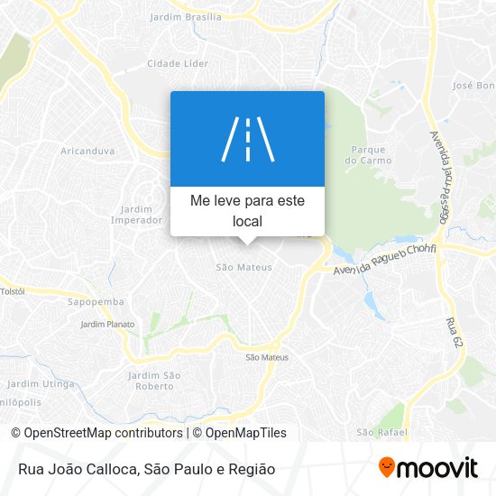 Rua João Calloca mapa