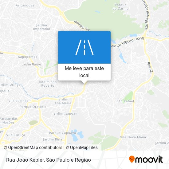 Rua João Kepler mapa