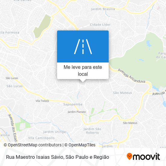 Rua Maestro Isaias Sávio mapa