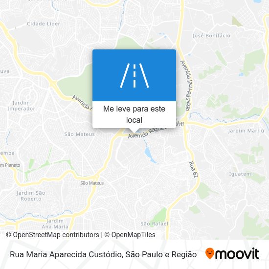 Rua Maria Aparecida Custódio mapa