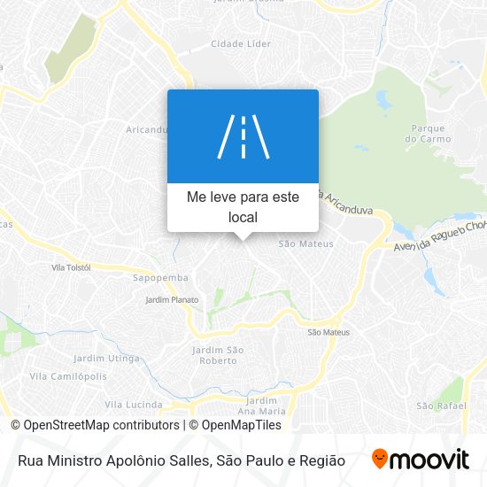 Rua Ministro Apolônio Salles mapa