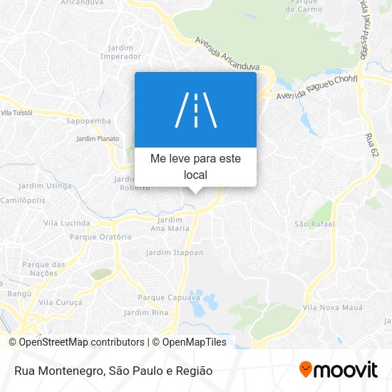 Rua Montenegro mapa